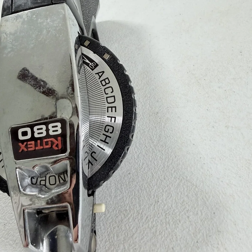 Vintage Rotex 880 Black & Chrome Professional Label Tape Maker - 3/8